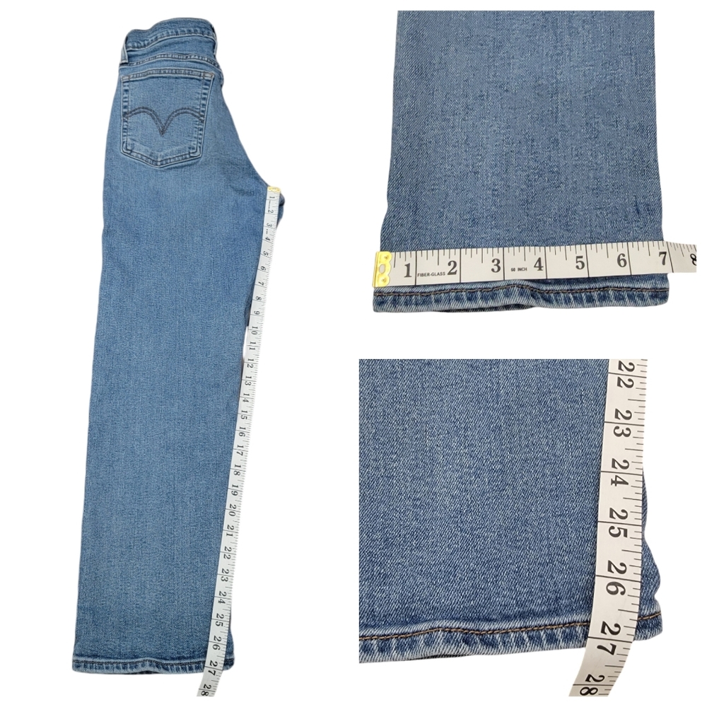 Levi’s Women’s Wedgie Straight Leg High Rise Blue Denim Button Fly Retro… - Picture 12 of 15